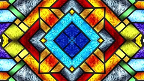 Party background with stained glass window. Light. Vj loops. 4K Stock Footage 252299280