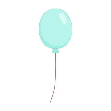Party balloon hand drawn vector cartoon illustration isolated on white Stock Illustration