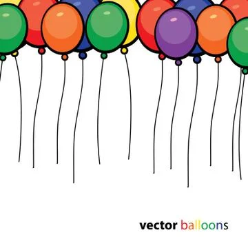 Party Balloons Background Stock Illustration