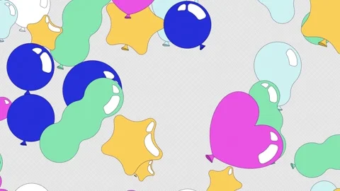 Party balloons falling effect video overlay 스톡 동영상 333108257