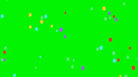 Party balloons floating on green screen overlay 4K Видео 336624886