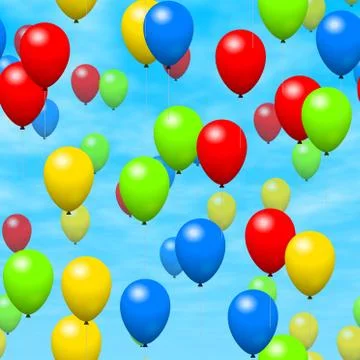 Party balloons generated hires texture Stock Illustration