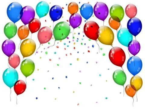 Party balloons Stock Illustration