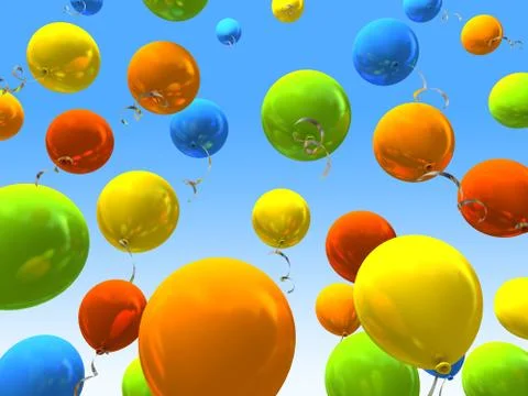 Party balloons Stock Illustration