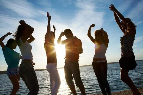 Party on the beach Stock Photos