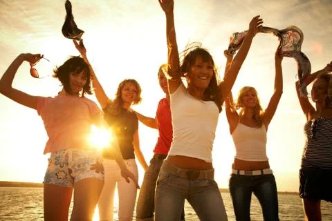 Party on the beach Stock Photos