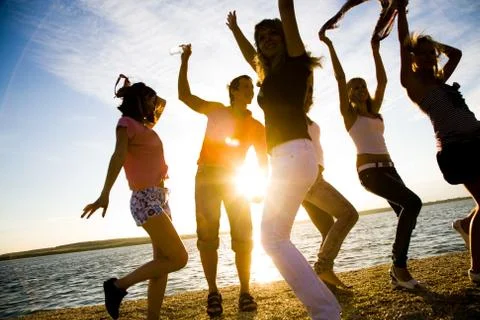 Party on the beach Stock Photos
