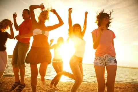 Party on the beach Stock Photos