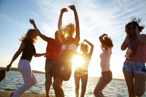 Party on the beach Stock-Fotos