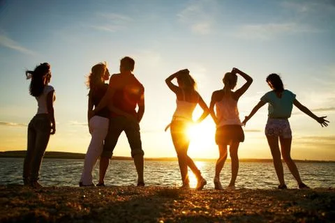Party on the beach Stock Photos