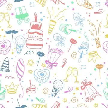 Party birthday patern vector graphics Stock Illustration