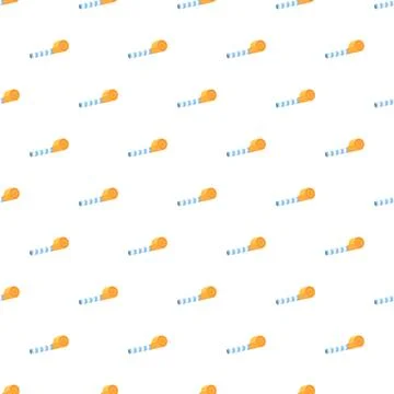Party blower noisemaker festive celebration seamless pattern Stock Illustration