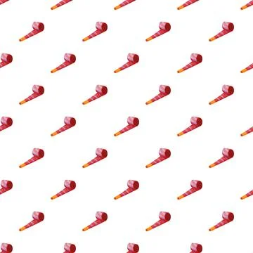 Party blower seamless pattern celebrating festive moments Stock Illustration