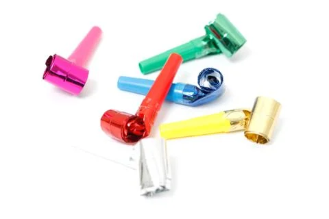 Party blowers Stock Photos