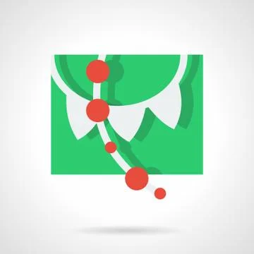 Party buntings flat color vector icon Stock Illustration