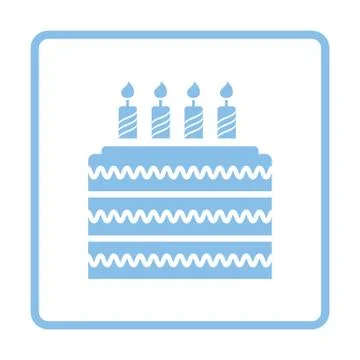 Party cake icon Stock Illustration