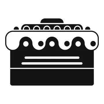 Party cake icon simple vector. Birthday anniversary Stock Illustration