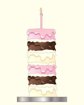 Party cake Stock Illustration