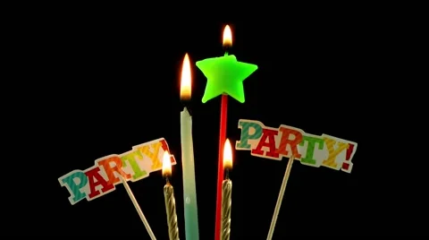 Party Candles Stock Footage 68874846