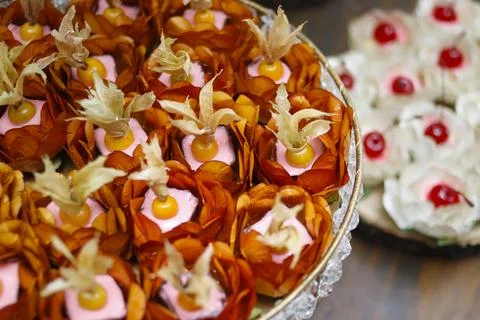 Party candy - assorted sweets for celebration Stock Photos