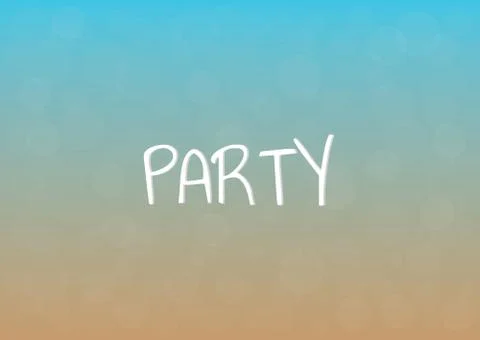 Party Card .  Blurred Background with Circle Light. Illustrazione stock