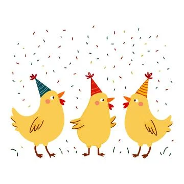 Party Chicks Illustration Stock Illustration