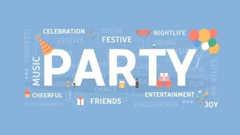 Party concept illustration. Stockillustratie