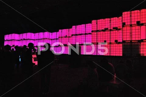 Party, concert, pink lights Stock Photos