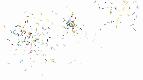 Party confetti - loop, alpha channels, 4K Stock Footage 94012743