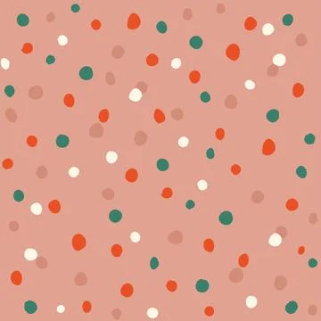 Party confetti pattern on pink background Stock Illustration