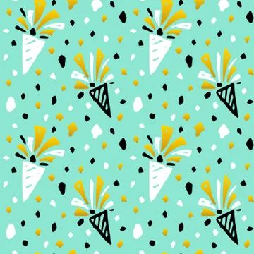 Party Confetti Seamless Pattern Illustrazione stock
