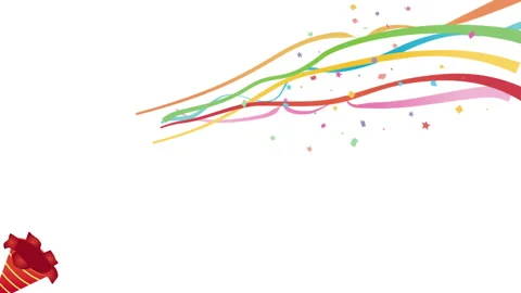 Party cracker animation Video stock 140706996