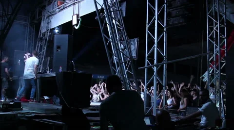 Party crowd / Backstage view Stock Footage 65747585