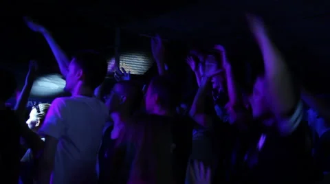 Party crowd jumping Stock Footage 65746784