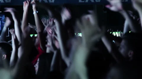 Party crowd jumping Stock Footage 65747485