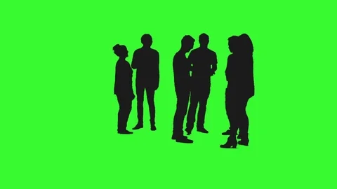 Party Crowd Silhouette Elements Stock Footage 76996907