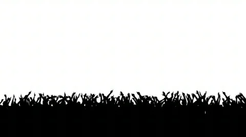 Party Crowd Silhouette Stock Footage 539355
