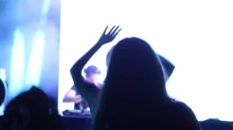 Party crowd / Silhouettes Stock Footage 65745583