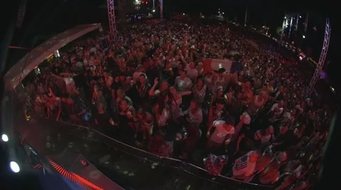 Party crowd slow-mo Stock Footage 55199516