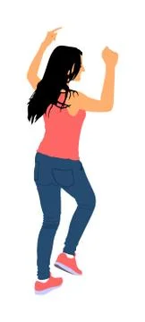 Party dancer handsome girl vector. Nightlife party イラスト素材