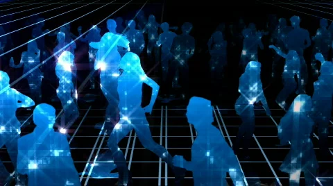 Party, dancing shiny crowd, LOOP Stock Footage 500016