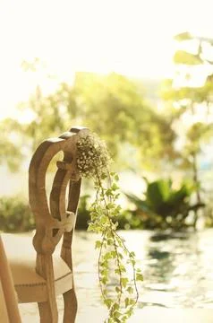Party decorations setup, nice and beautiful interior decorations for party Stock Photos