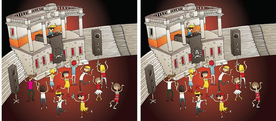 Party Differences Visual Game Stock Illustration