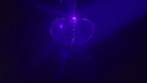 Party Disco Ball Reflecting Different Colors Stock Footage 270402843