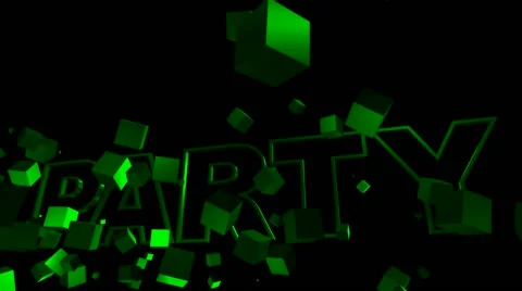 Party dissolving cube Stock Footage 55922326