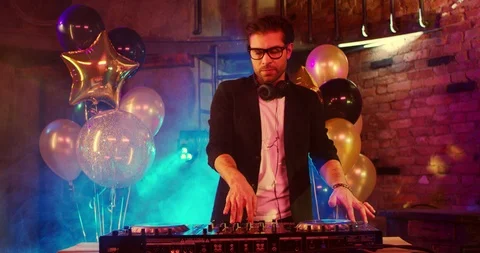 Party DJ Stock Footage 94255433