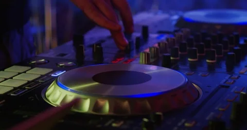 Party DJ in Slow Motion Stock Footage 89522163