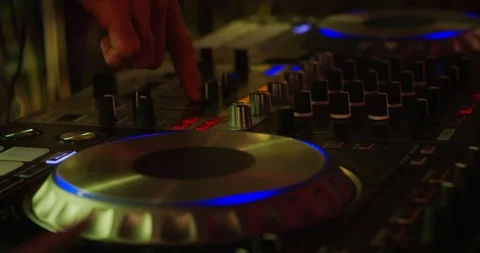 Party DJ in Slow Motion Stock Footage 94254876