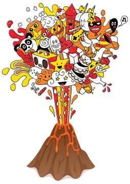 Party Doodle Stockillustratie