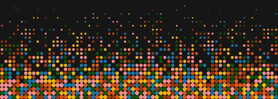 Party doodles vector border. Cute background with colorful confetti. Festive Stock Illustration